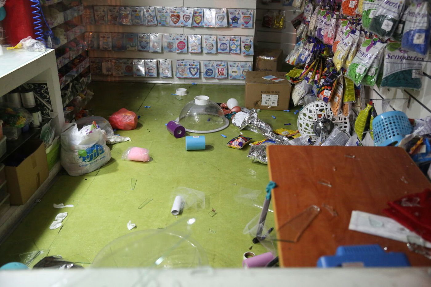 המכת"זית פעלה  - שברה חלון חנות והזיקה