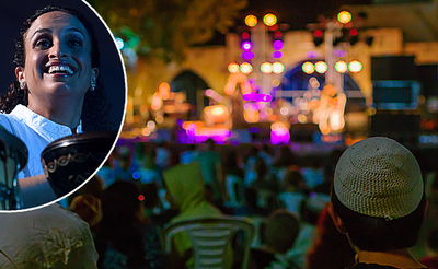 ניני על רקע הופעה. אילוסטרציה