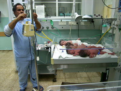 תינוקות בבית חולים בעזה. אילוסטרציה