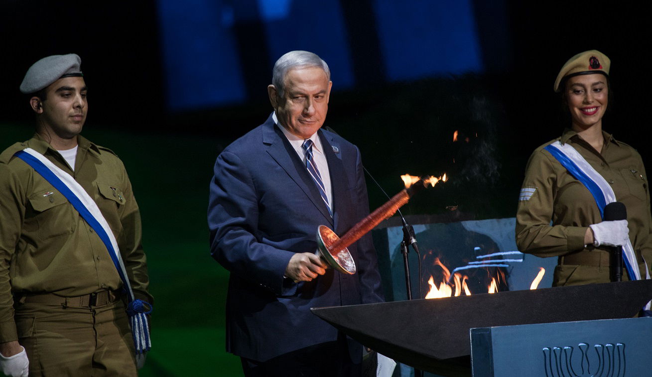 ראש הממשלה מדליק משואה, אמש