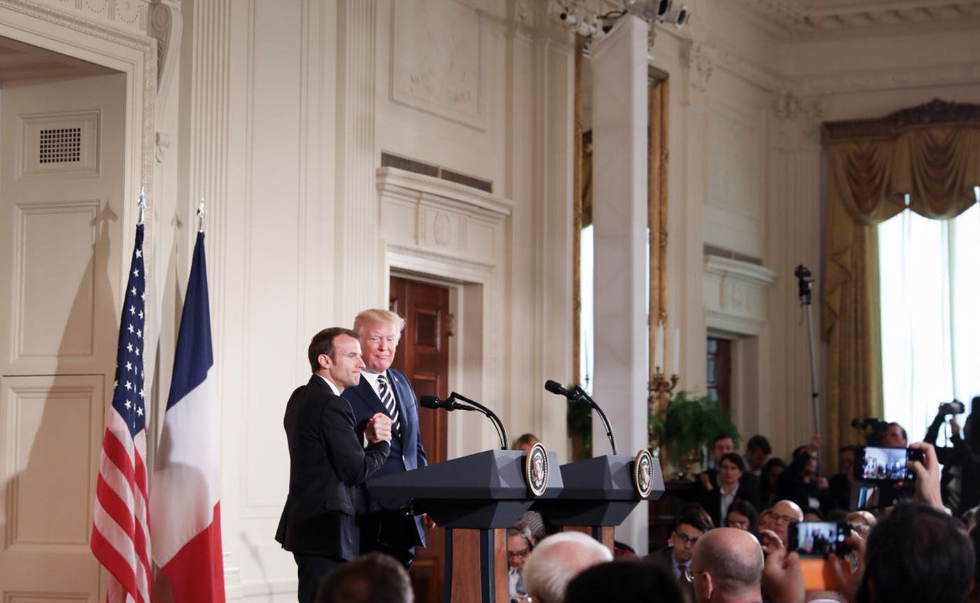 טראמפ ומקרון