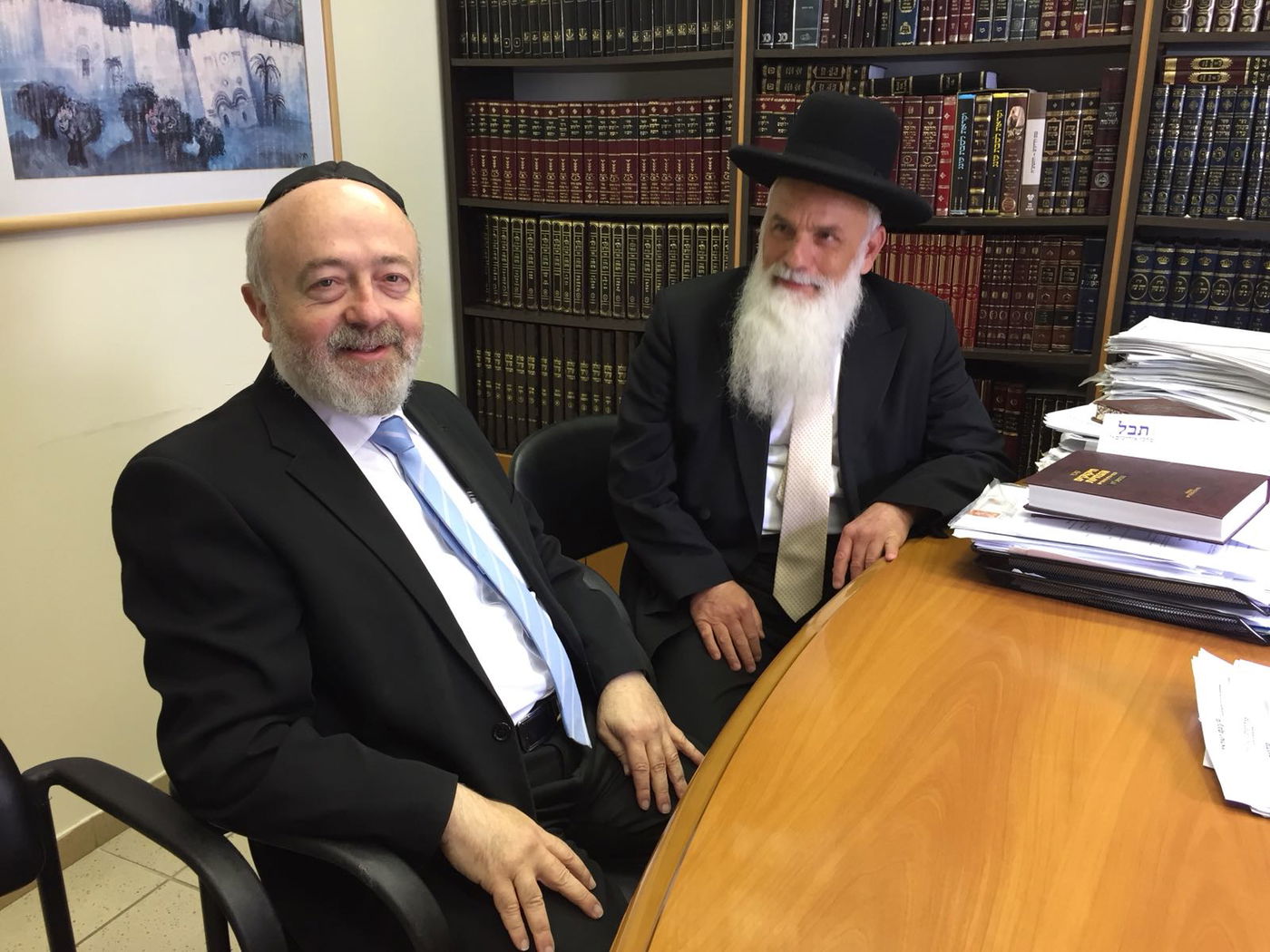 הרב מלכה עם הרב יעקבי, הבוקר