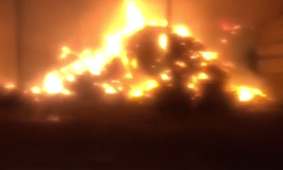 מאות טונות חציר וכותנה עלו באש בצפון