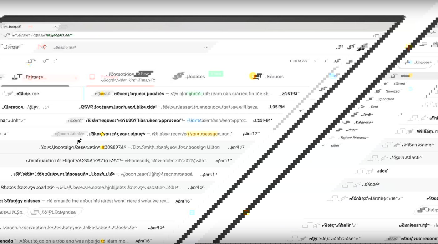 ג'ימייל מציגה: עיצוב מחודש ותכונות חדשות