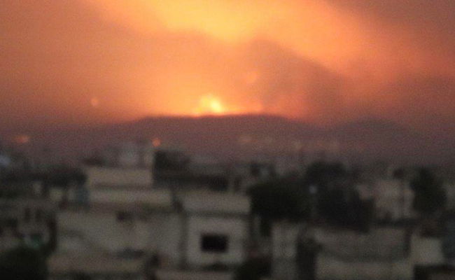 בסיס צבאי של אסד הופצץ; גורם צבאי: "טילי אויב נורו"