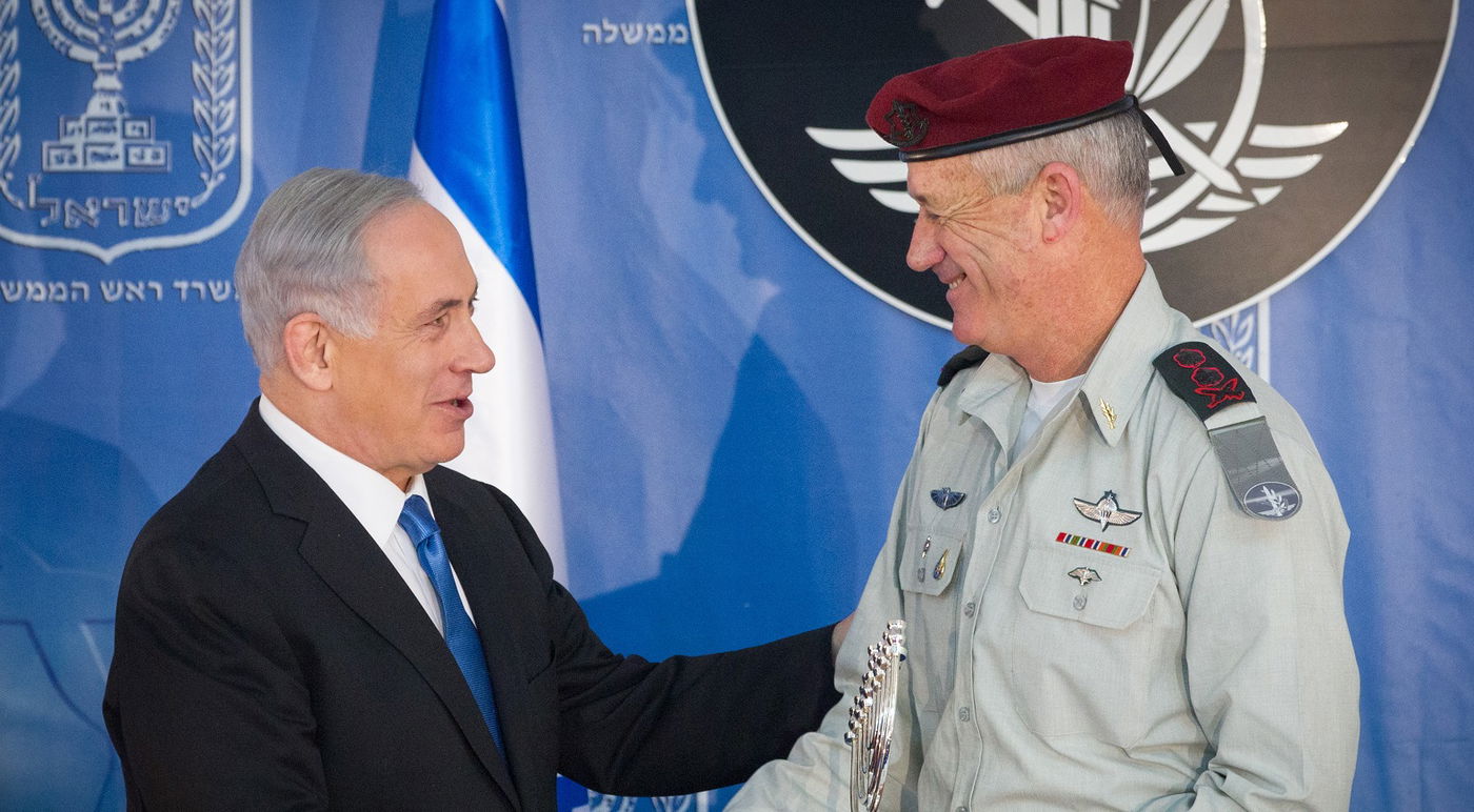 גנץ עם נתניהו. ארכיון