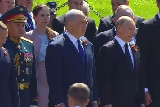 המנהיג הזר היחיד במצעד הניצחון של רוסיה - נתניהו • צפו