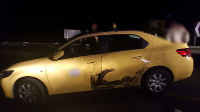 הרכב לאחר שנעצר