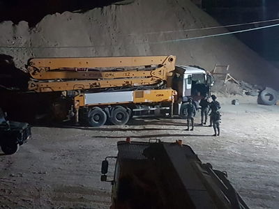 משאבת בטון יקרה שנגנבה אותרה בחברון