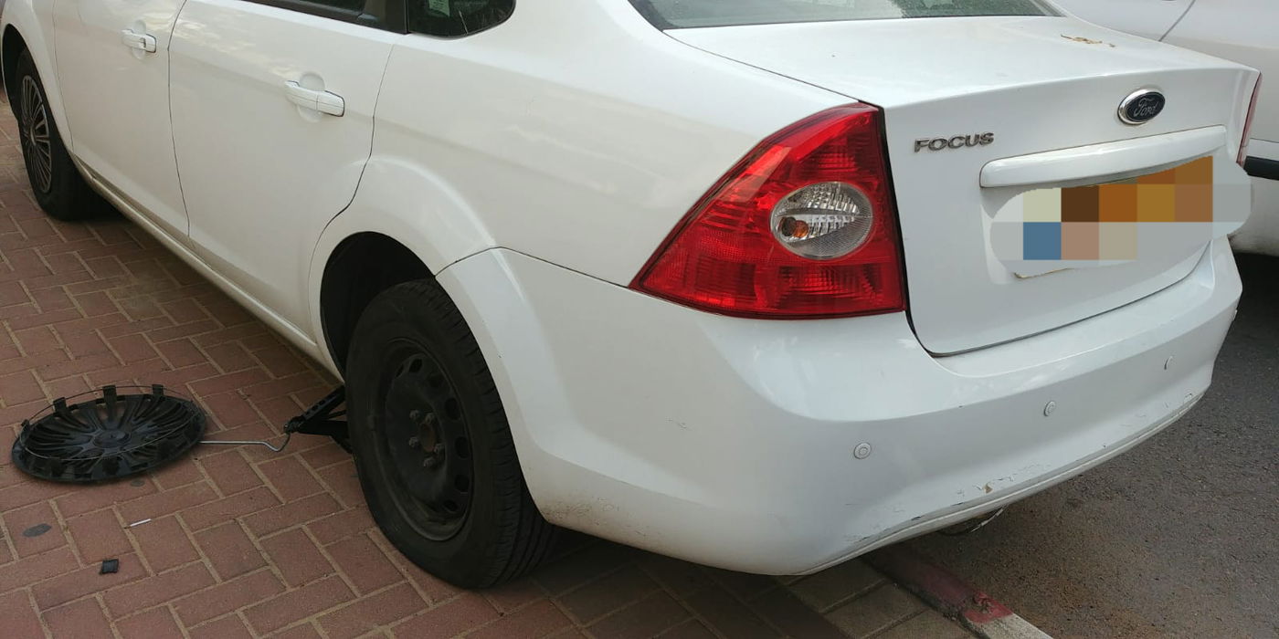 אחד הרכבים שניזוק