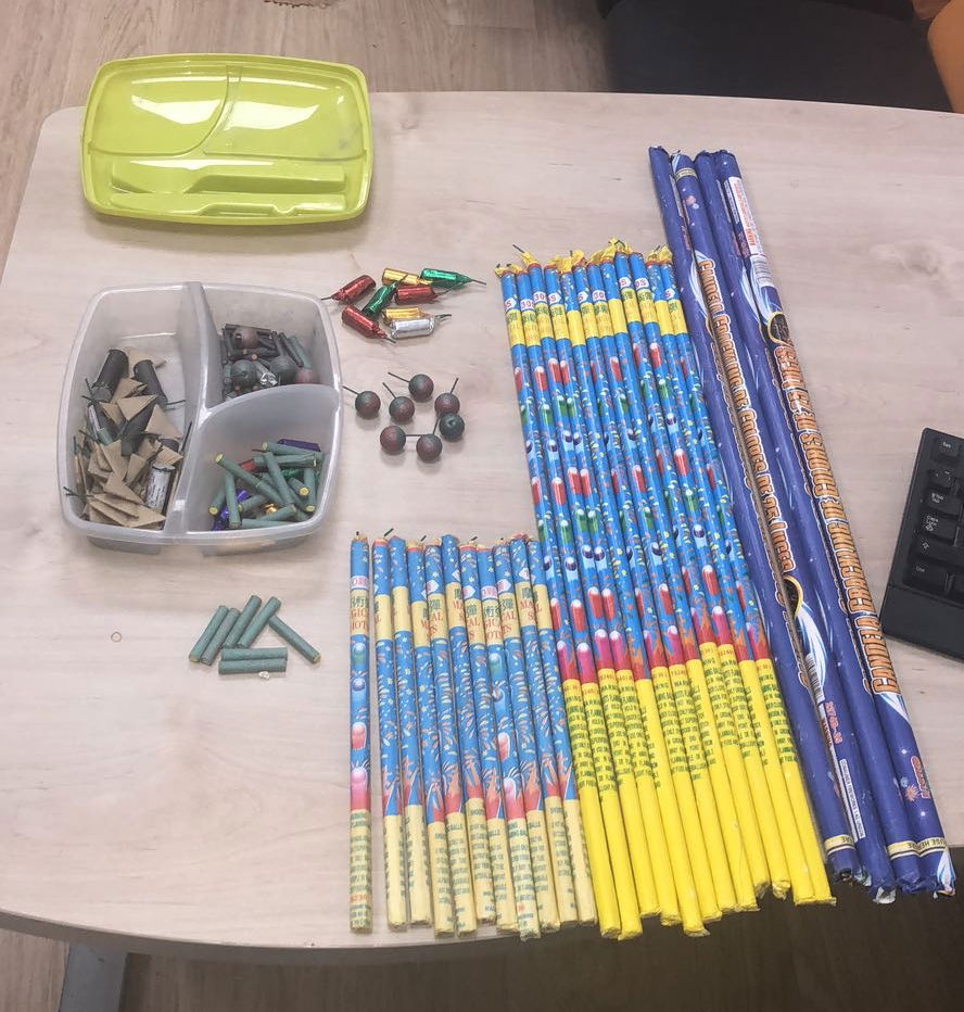 הזיקוקים שנתפסו