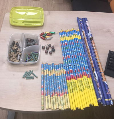 הזיקוקים שנתפסו