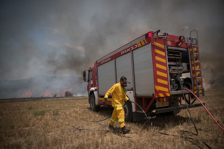 נאבקים באש:  כך נראה  טרור העפיפונים. צפו