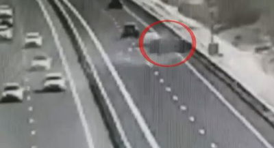 הרכב התהפך 7 פעמים, הנהג - נשרט • צפו