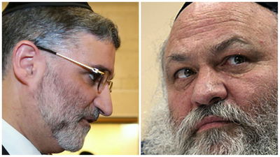 הרב יצחק גולדקנופף, יו"ר וועדת הרבנים, וחבר המועצה חיים כהן