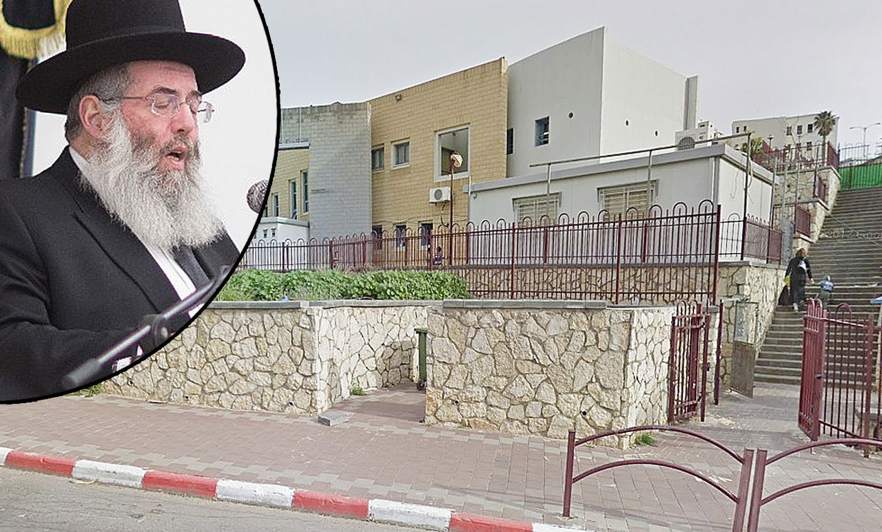 הרב קסלר על רקע בניין החיידר