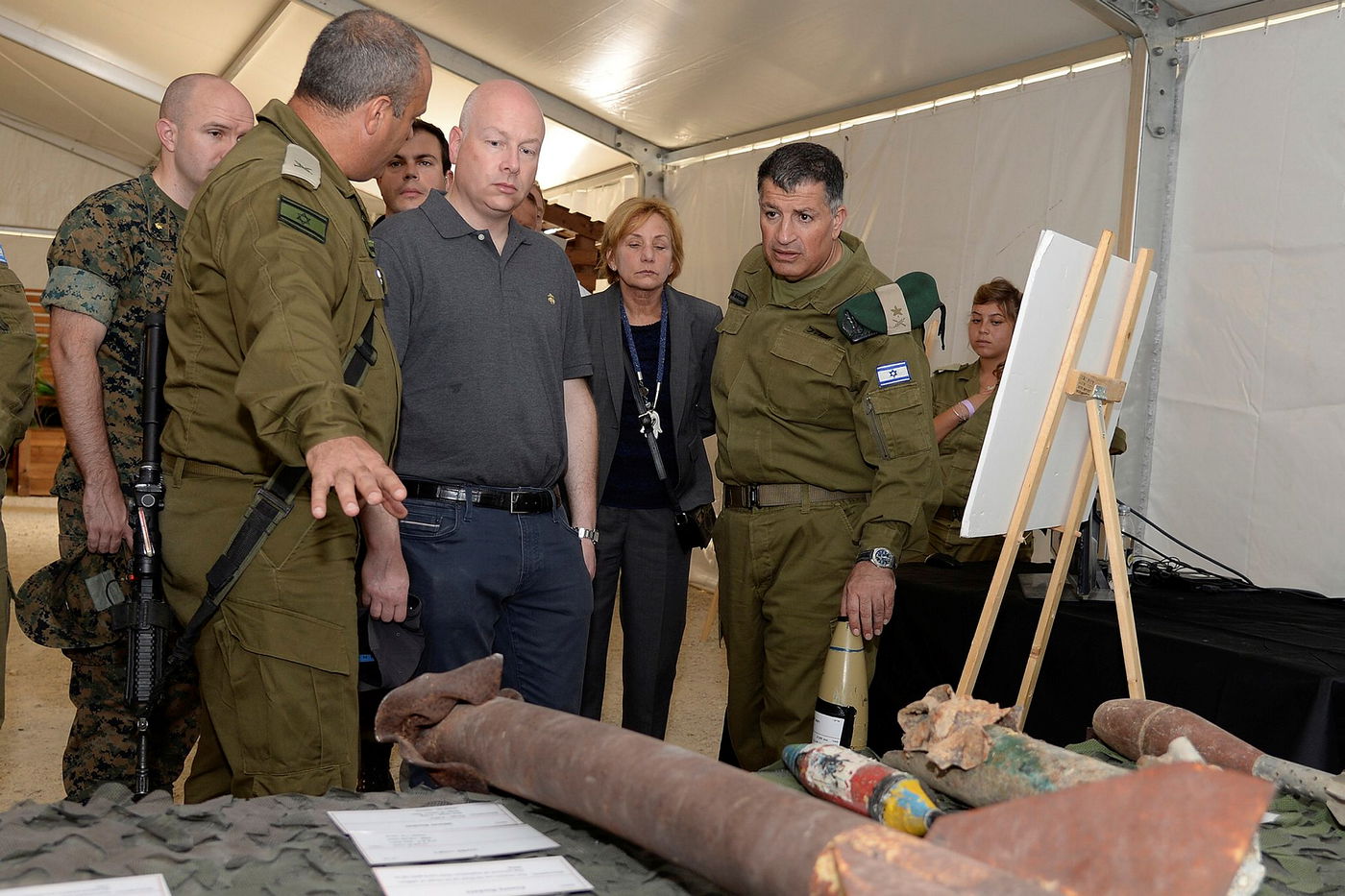 גרינבלט בביקורו בעזה ב-2017