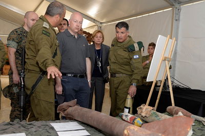 גרינבלט בביקורו בעזה ב-2017