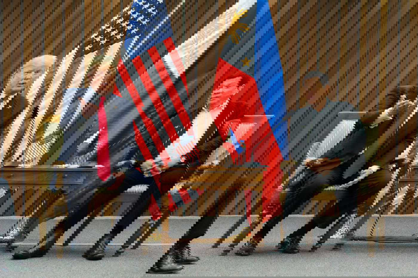 דוטרטה בעת ביקורו של טראמפ