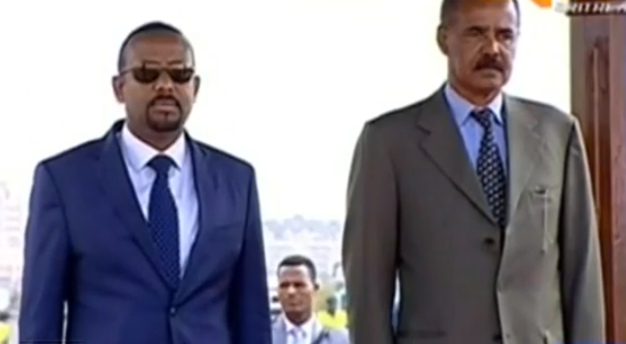 שני המנהיגים בקבלת הפנים