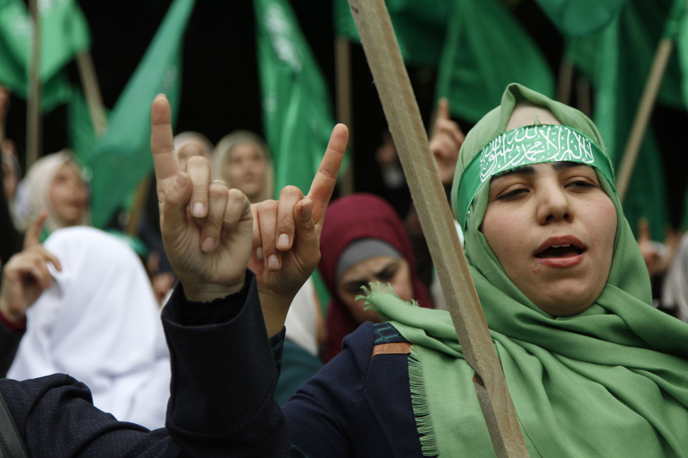 מפגן ניצחון של חמאס בעזה