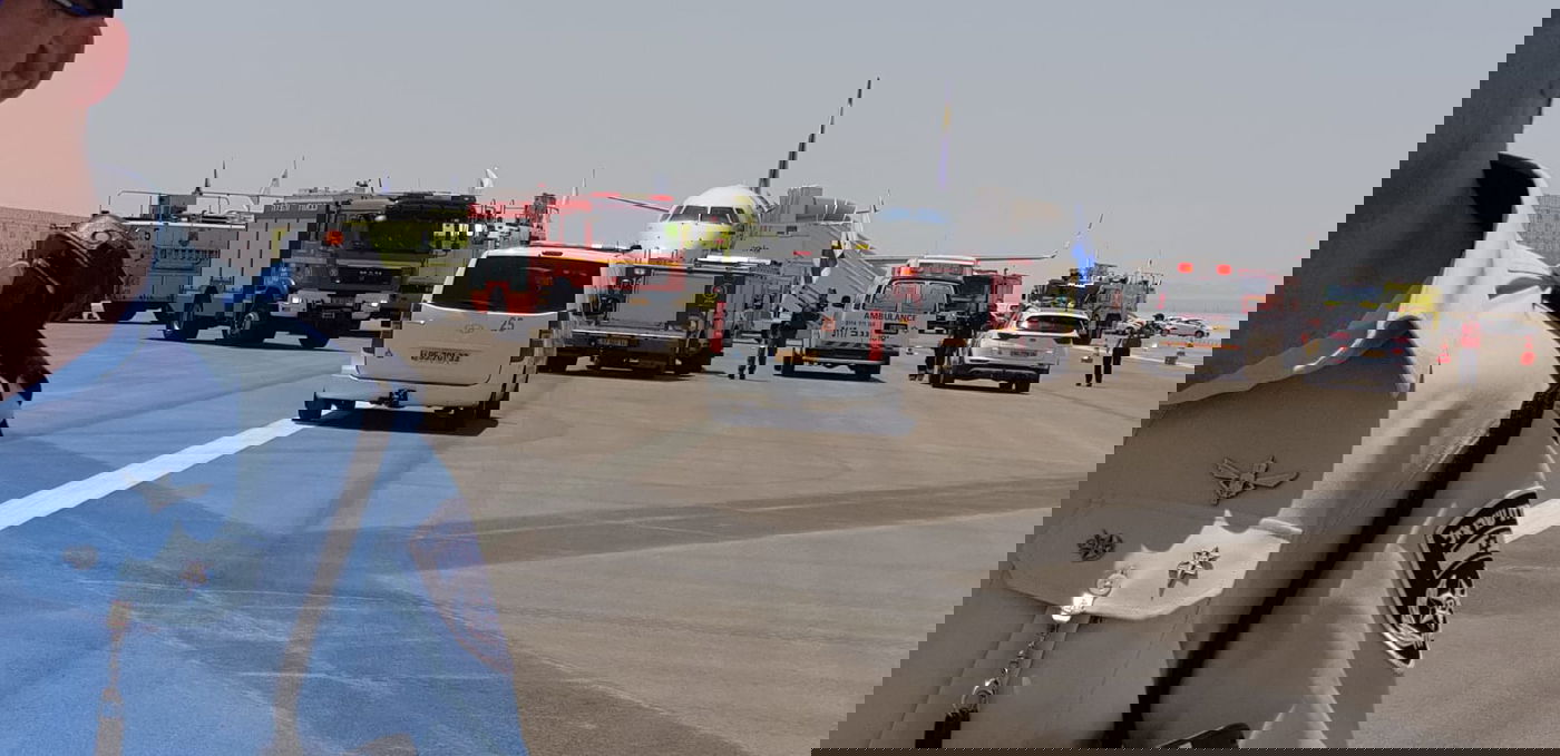 מטוס 'התרסק' בשדה התעופה באילת • צפו