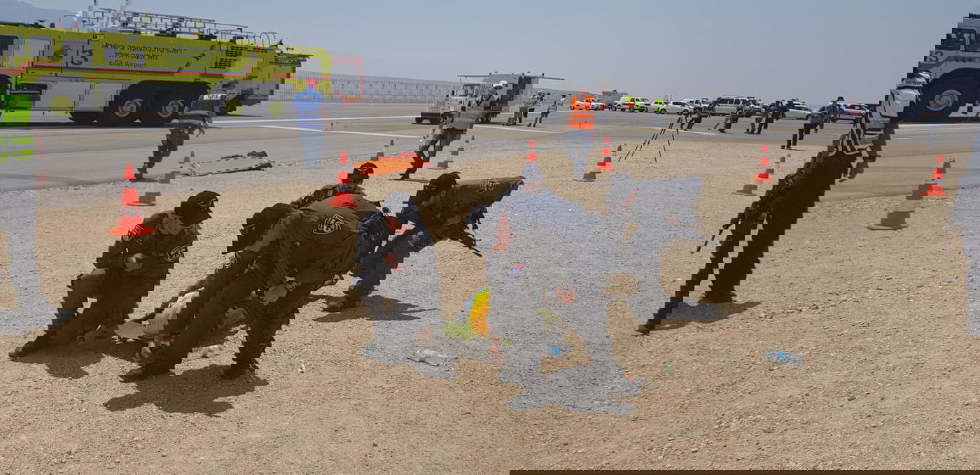 מטוס 'התרסק' בשדה התעופה באילת • צפו