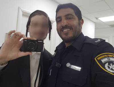 האברך בתחנת המשטרה, אמש