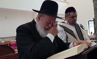 הראשל"צ הגר"ש עמאר בקריאת ההפטרה