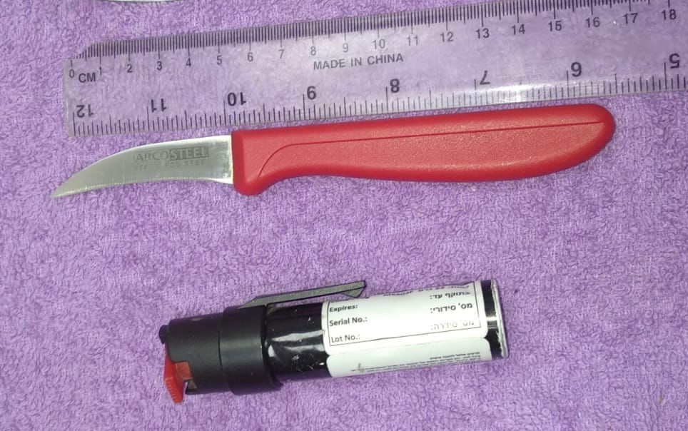 הציוד שנמצא בכלי התוקף