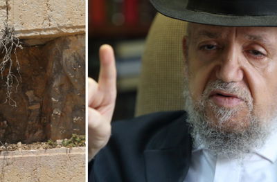 הגר"מ מאזוז והאבן שנפה בכותל