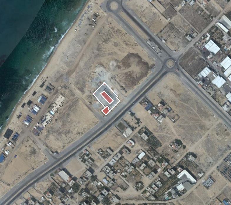 מפה אווירית של התקיפות בעזה