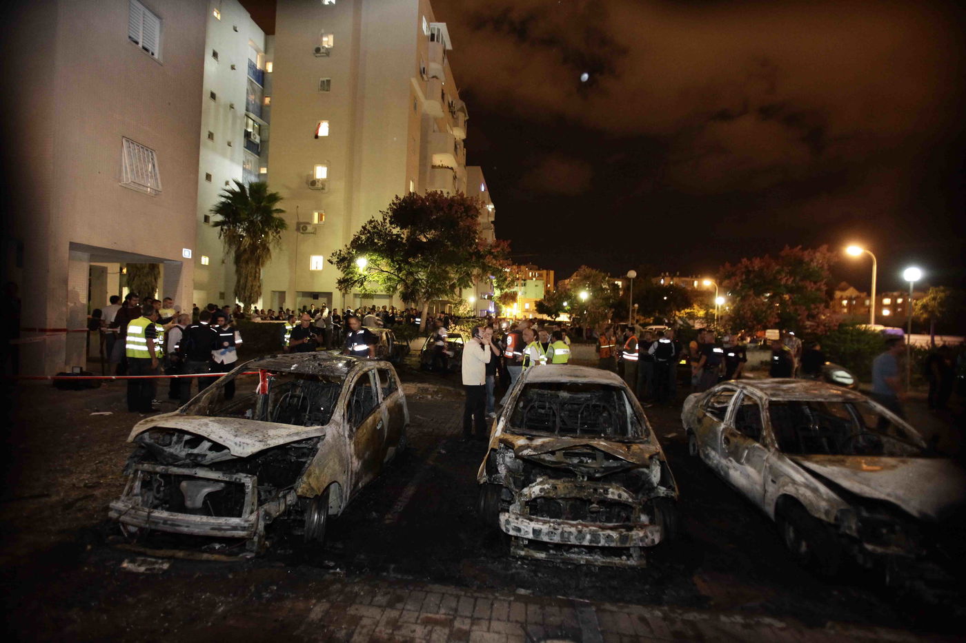 נזק מפגיעה רקטית ישירה. אילוסטרציה