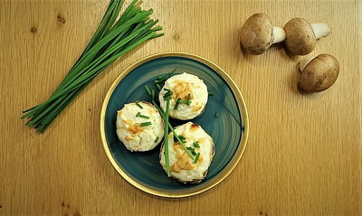 פטריות ממולאות בגבינות