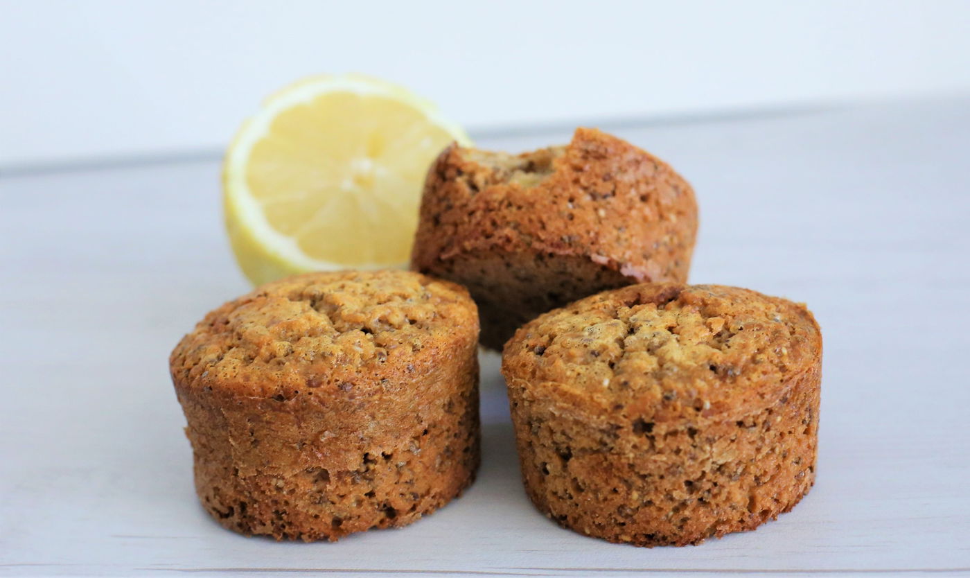 מאפינס לימון וזרעי צ'יה