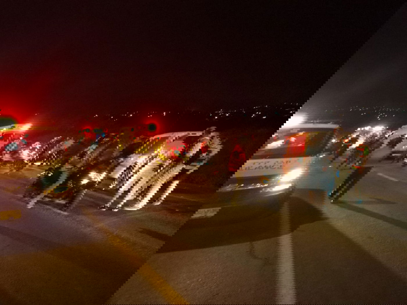 זירת האירוע ליד היישוב חוות גלעד