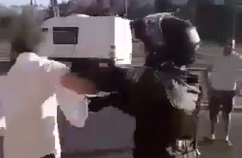 שוטר הכה צעיר חרדי לעיני ילדיו ואשתו וריסס עליו גז פלפל