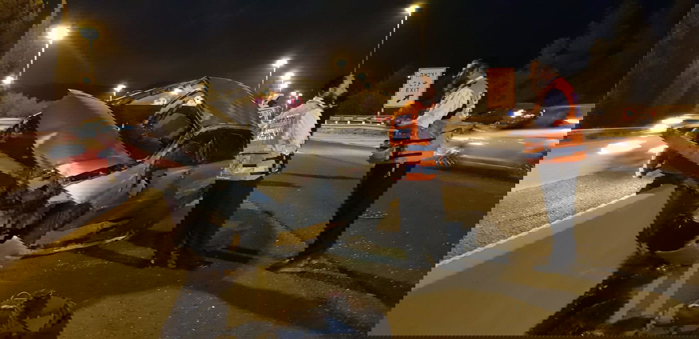 בדרך לגוטניק: תאונה קשה הסתיימה בנס