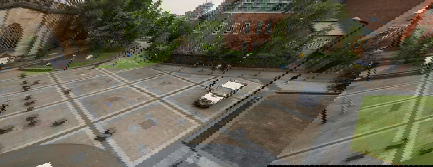 חלק מהרחבה שבה תתקיים ההפגנה