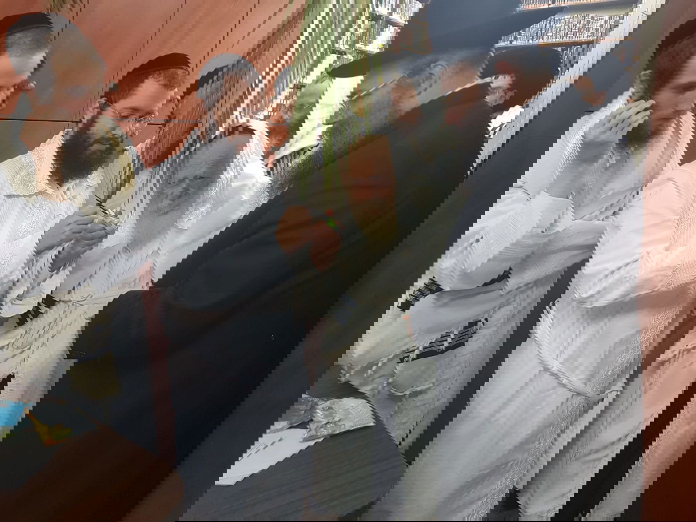 מוצאי כיפור: הגר"ח קנייבסקי סיכך את סוכתו. תיעוד