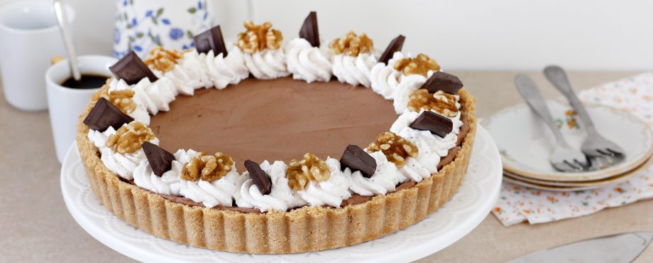 פאי מוס שוקולד ודבש ללא אפייה.