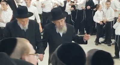 הריקוד המשותף של ראשי ישיבת סלבודקא