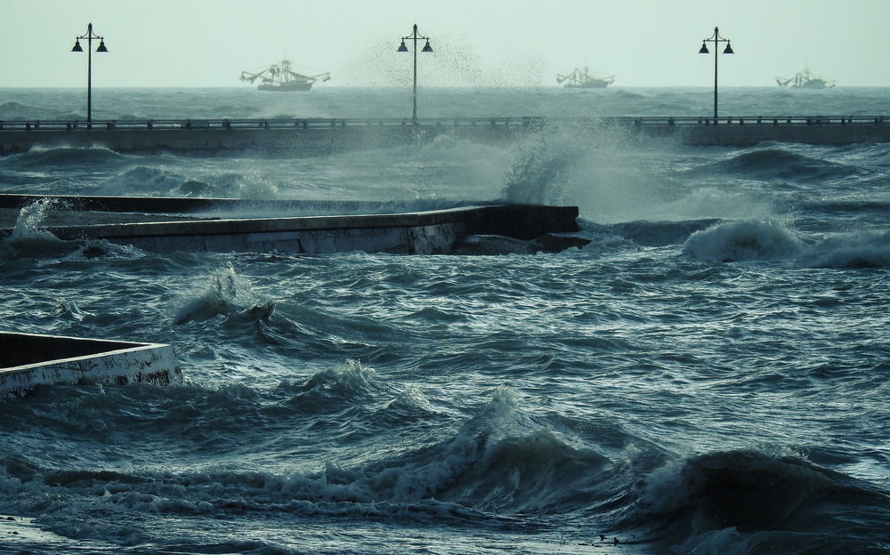 גלי הוריקן בחופי פלורידה