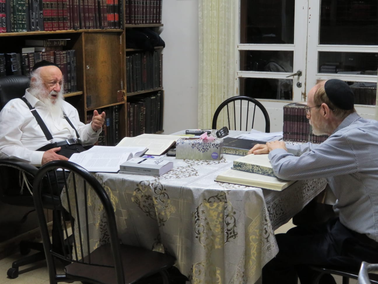 ר' יעקב וינרוט ז''ל וראש הישיבה, בחודש שעבר (באדיבות המצלם)