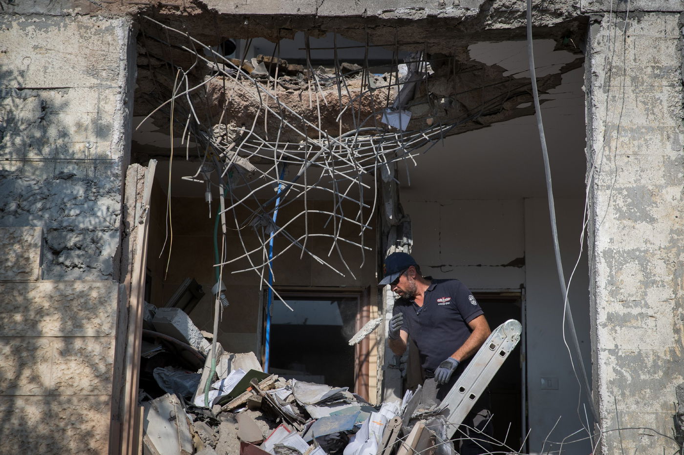 תיעוד: זירת ההרס בבית המגורים בבאר שבע