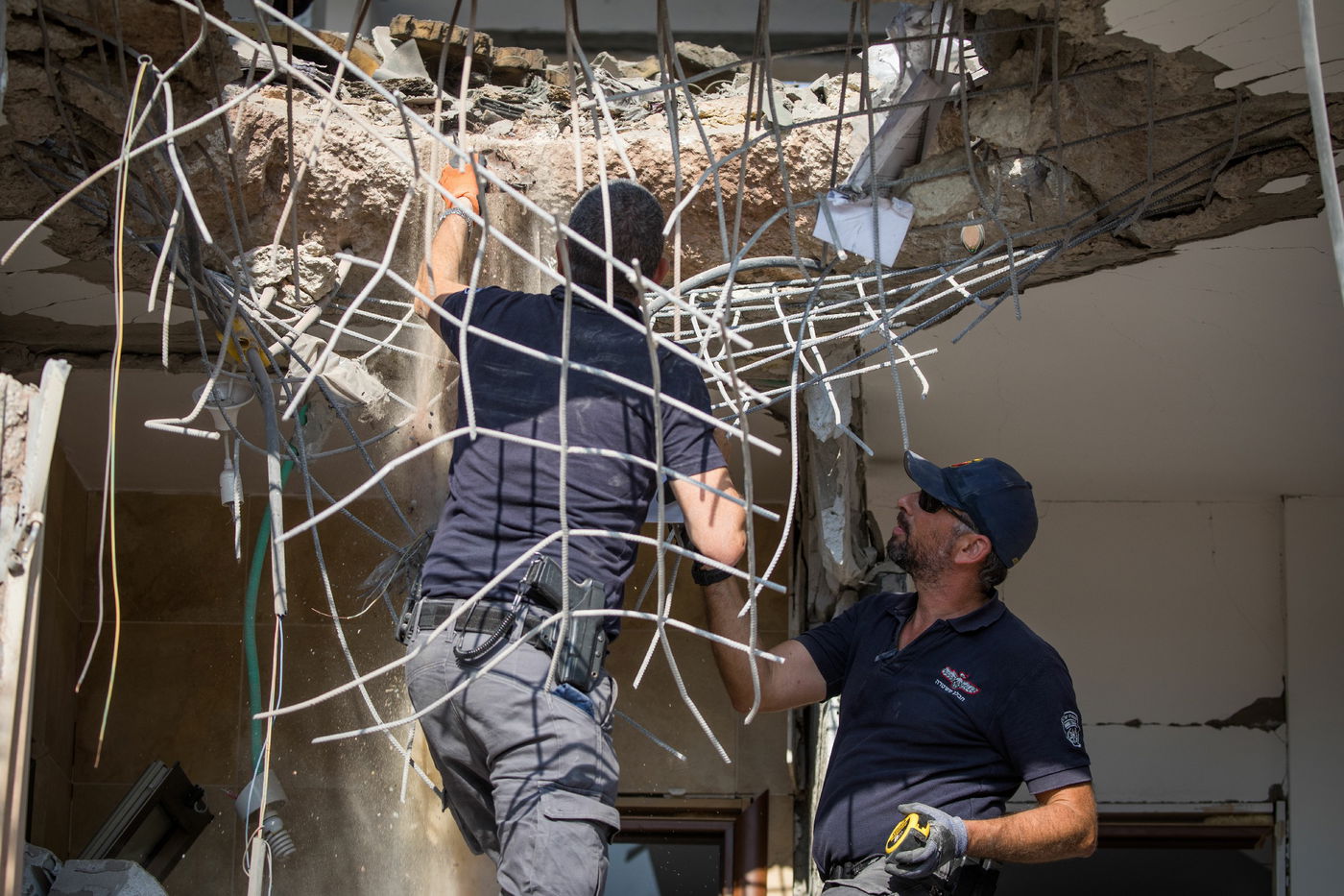 תיעוד: זירת ההרס בבית המגורים בבאר שבע