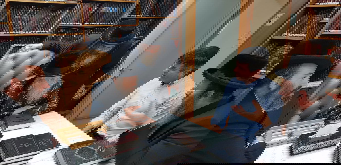 חברי ההנהלה בפגישה עם הגאב"ד