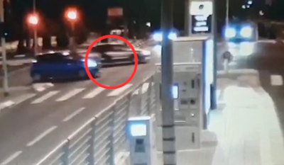 צפו: הגנבים נסעו עם הקורבן תלוי על רכבם