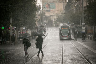 גשם בשבוע שעבר בירושלים