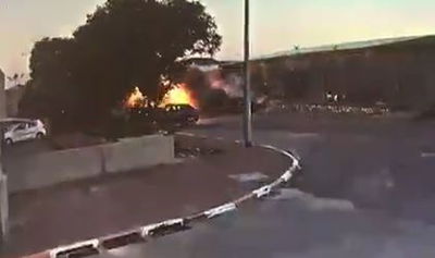 וידאו: פגיעה ישירה במפעל בעיר שדרות